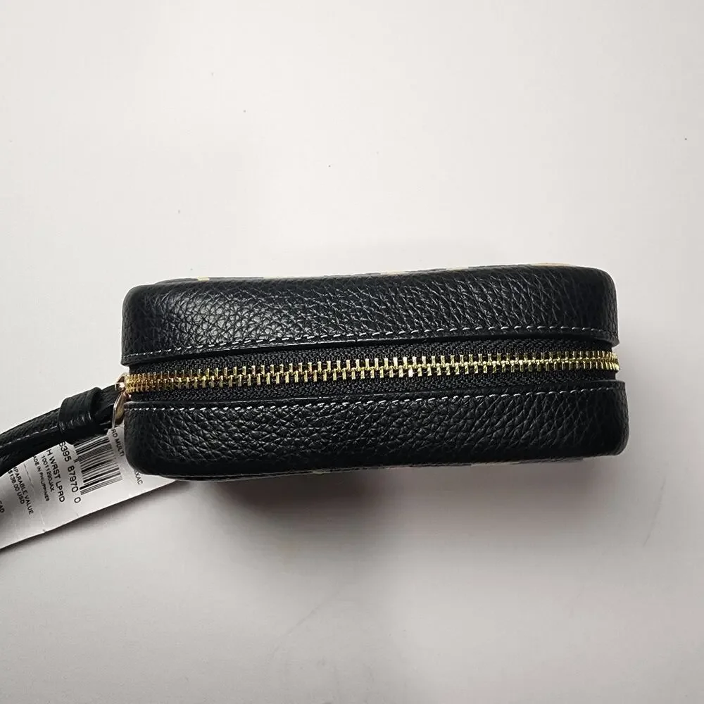 NWT Coach CBP13 Pouch Wristlet with Leopard Print